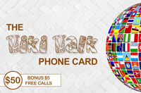 Tiki Talk PhoneCard $50 - International Calling Cards