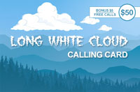 Long White Cloud $50 - International Calling Cards